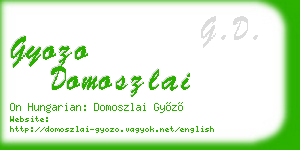 gyozo domoszlai business card