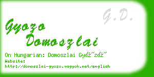 gyozo domoszlai business card